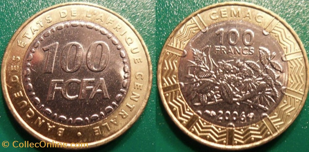 100 Francs 2006 FCFA monnaie monde afrique centrale 100 francs 2006 fcfa