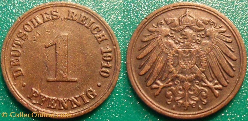 monnaie monde allemagne 1 pfennig 1910