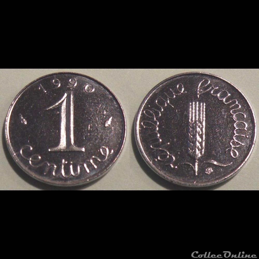 Ab 1centime épi 1990 monnaie france moderne ab 1centime epi 1990