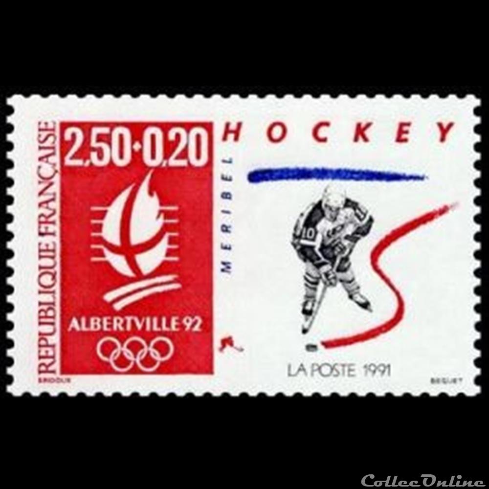 timbre france assignat 1992 alberville 92 jeux olympiques hiver