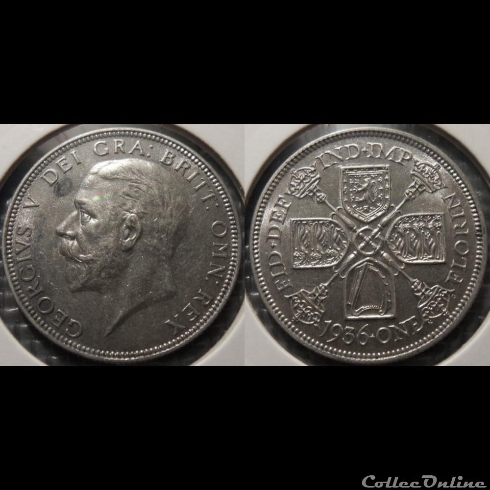Grande Bretagne 1 Florin 1936 monnaie antique romaine grande bretagne 1 florin 1936