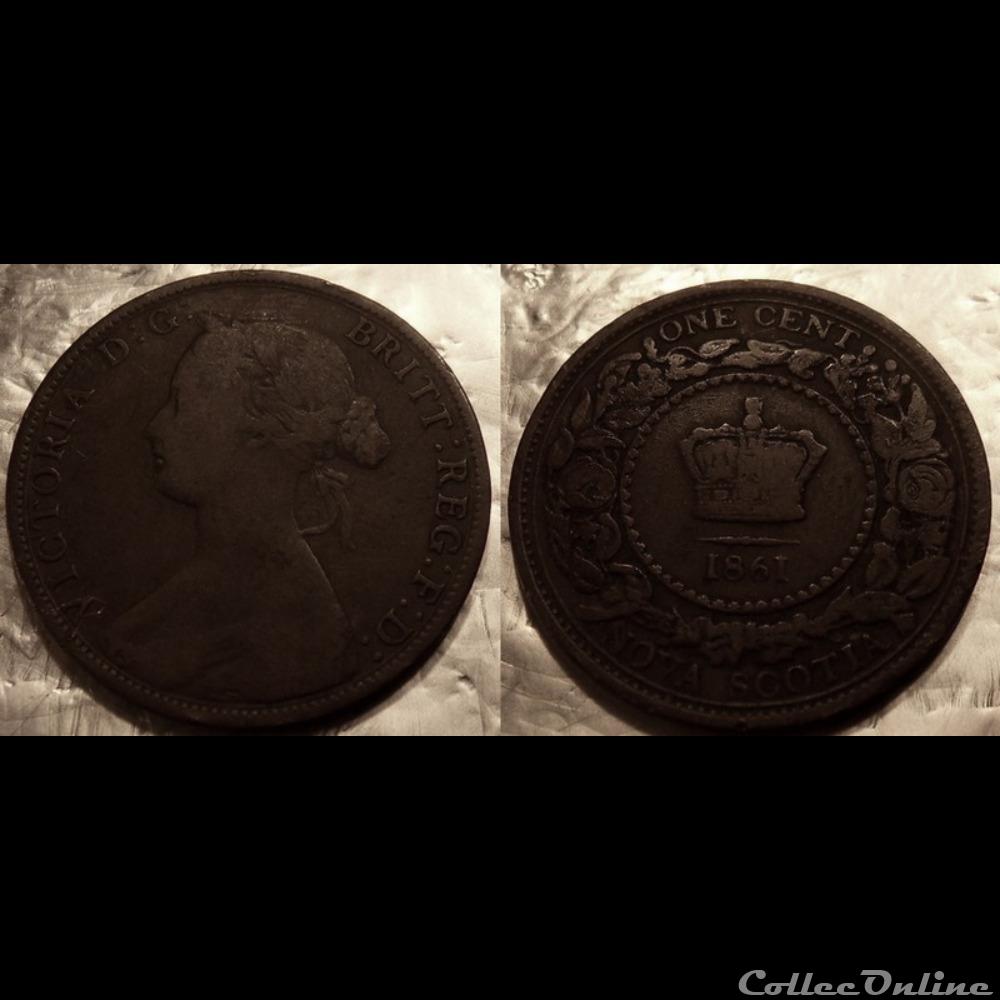 Canada Nova Scotia 1 Cent 1861 monnaie monde canada nova scotia 1 cent 1861