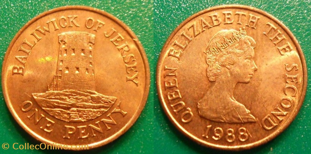 1 Penny 1988 monnaie monde jersey 1 penny 1988