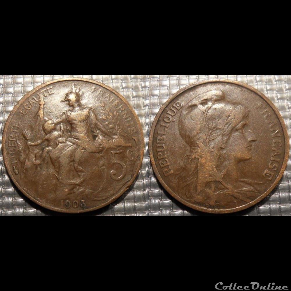 Ca 5 centimes Dupuis 1903 monnaie france moderne ca 5 centimes dupuis 1903