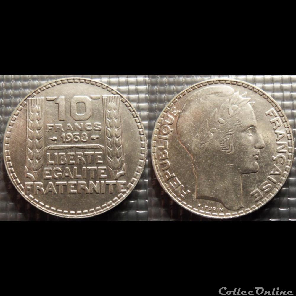 La 10 francs Turin 1938 28mm 10g monnaie france moderne la 10 francs turin 1938 28mm 10g