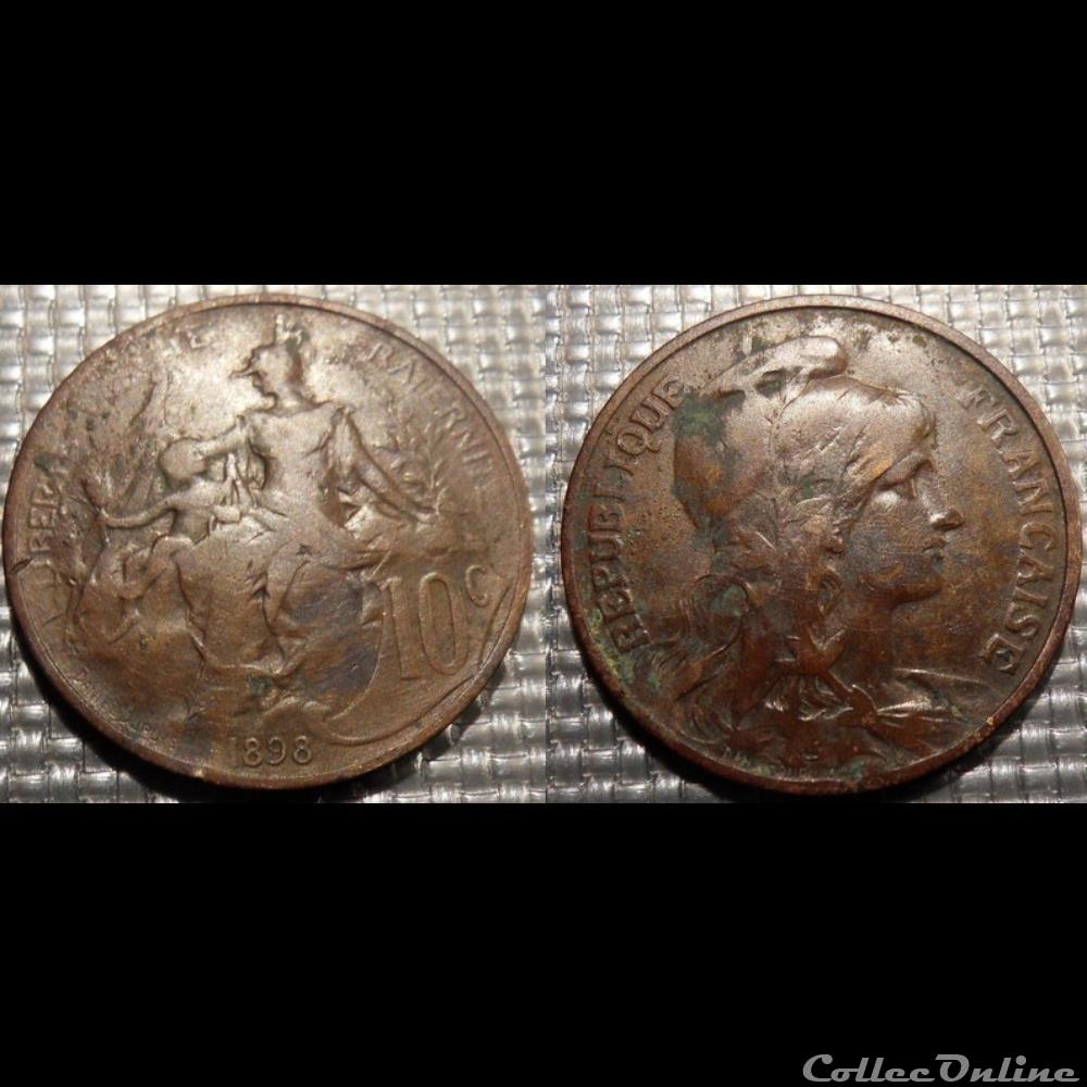 Da 10 centimes Dupuis 1898 monnaies monde france da 10 centimes dupuis 1898