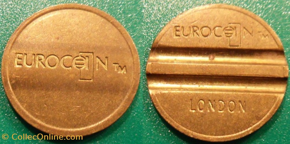 e- J etr Grande Bretagne Eurocoin London monnaies paranumismatique jetons poids e j etr grande bretagne eurocoin london