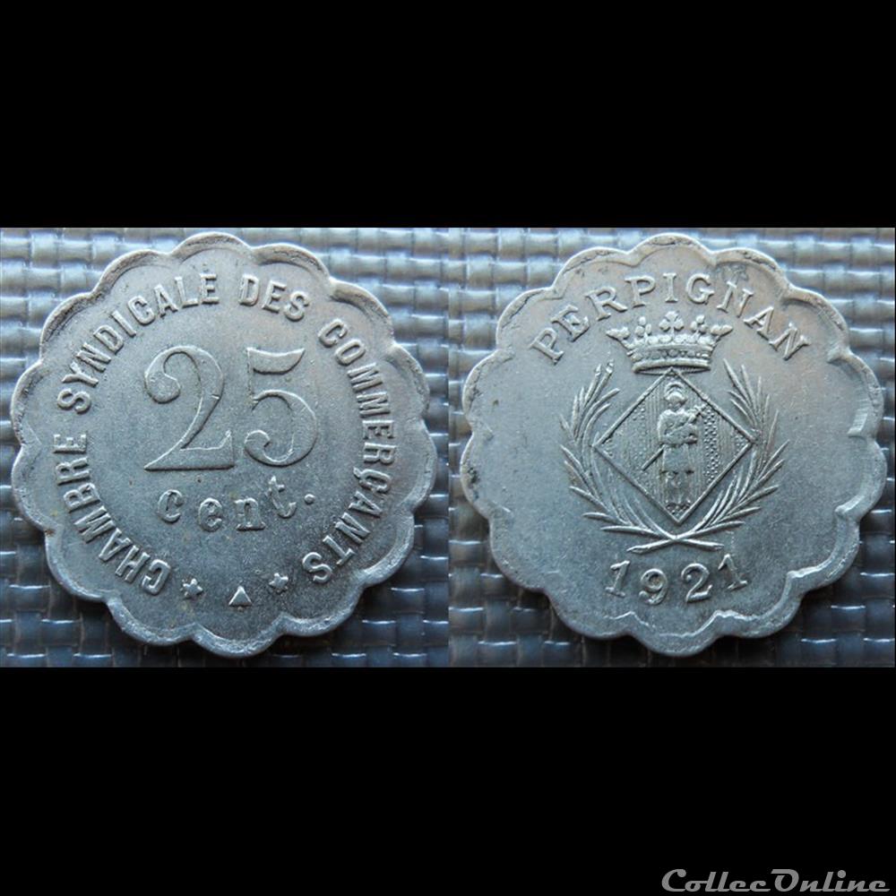 p- MN Perpignan 25 C. Al 1921 Elie:10.14 monnaies paranumismatique jetons poids p mn perpignan 25 c al 1921 elie 10 14