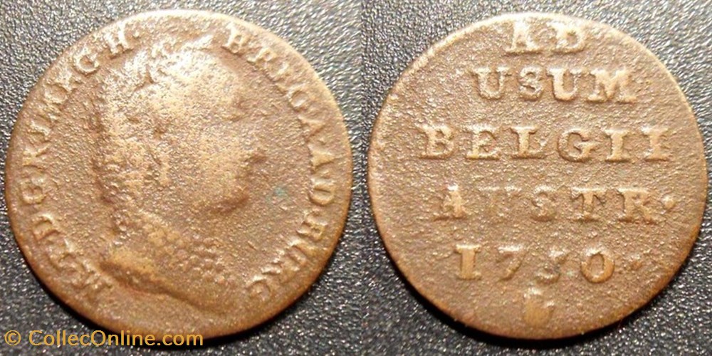 Belgique - Pays-Bas autrichiens 1 Liard 1750 Marie Thérèse monnaies monde belgique pays bas autrichiens 1 liard 1750 marie therese