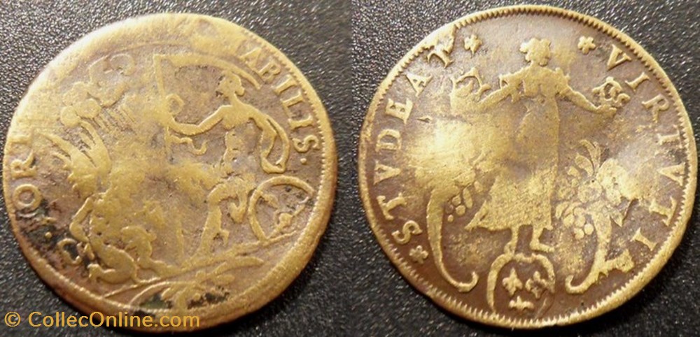 m- Jeton - Charles IX - Minerve et Fortvne monnaies paranumismatique jetons poids m jeton charles ix minerve et fortvne