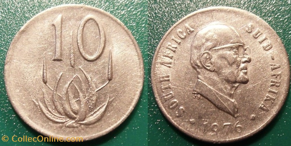 10 Cents 1976 monnaie monde afrique du sud 10 cents 1976