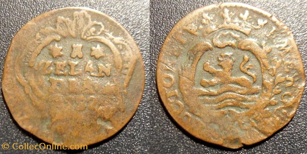 Pays Bas 1 Duit Zélande 1782 monnaies monde pays bas 1 duit zelande 1782