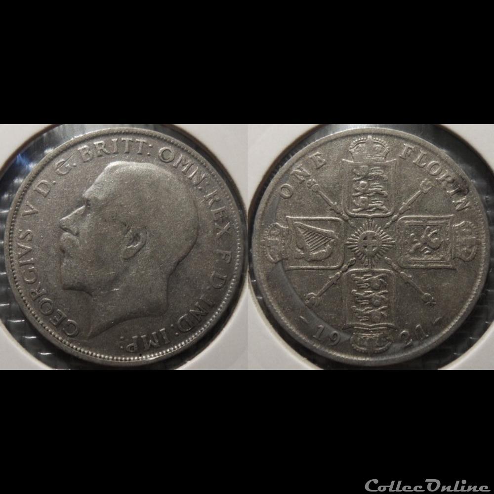 Grande Bretagne 1 Florin 1921 monnaie france moderne grande bretagne 1 florin 1921