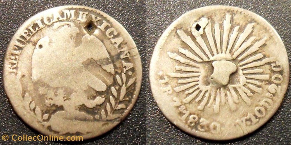 Mexique 1 réal 1830 monnaies mexique 1 real 1830