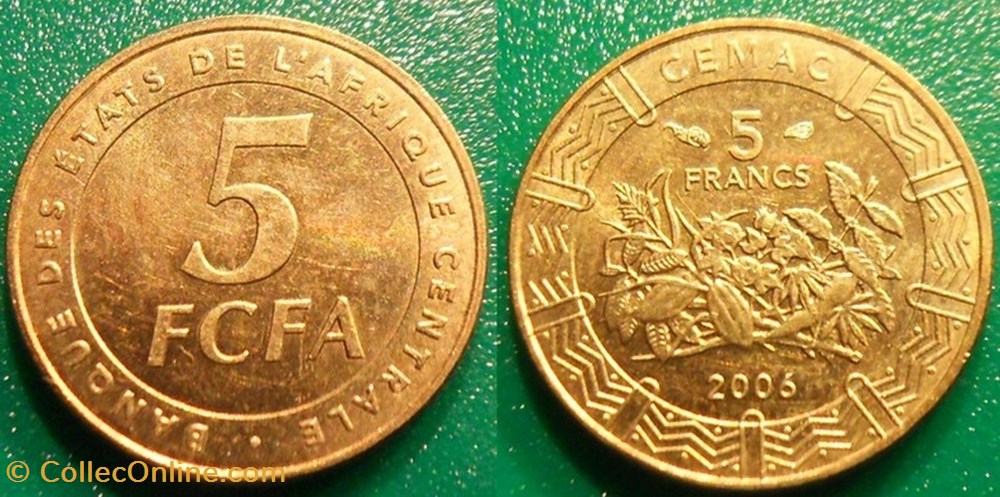 5 Francs 2006 FCFA monnaie monde afrique centrale 5 francs 2006 fcfa