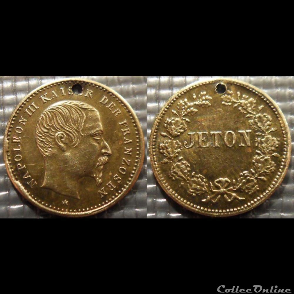 e- J etr Allemagne / Napoléon III Kaiser der Franzosen monnaie jeton mereaux e j etr allemagne napoleon iii kaiser der franzosen