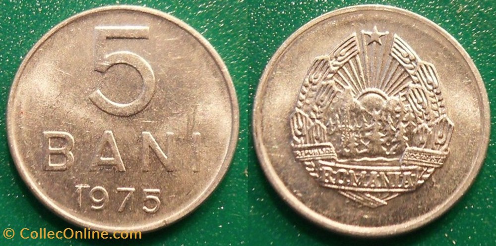 5 Bani 1975 monnaie monde roumanie 5 bani 1975