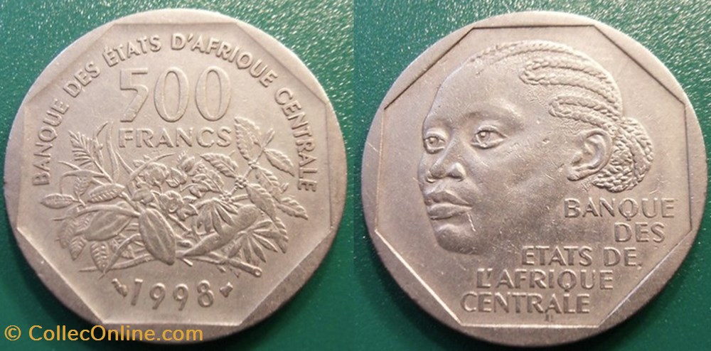 500 Francs 1998 monnaie monde afrique centrale 500 francs 1998