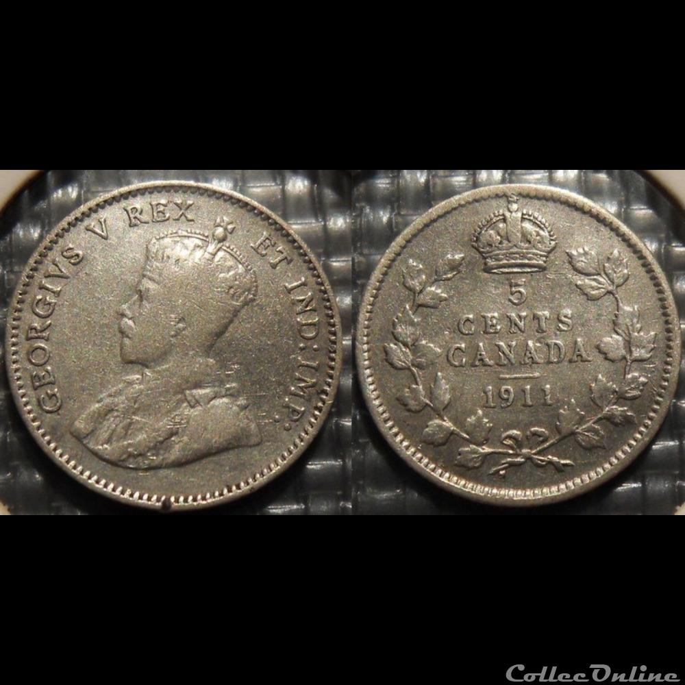 monnaie france moderne canada 5 cents 1911