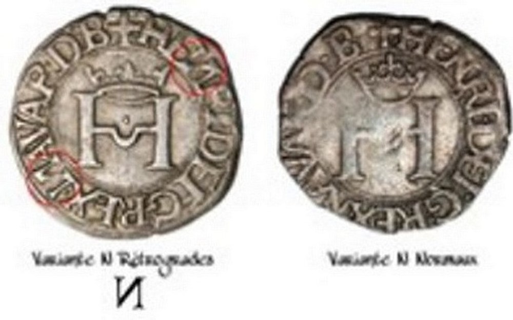 Navarre Henri d'Albret monnaies europe medievale france feodales navarre henri albret
