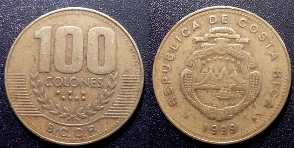 100 Colones 1999 monnaies monde costa rica 100 colones 1999