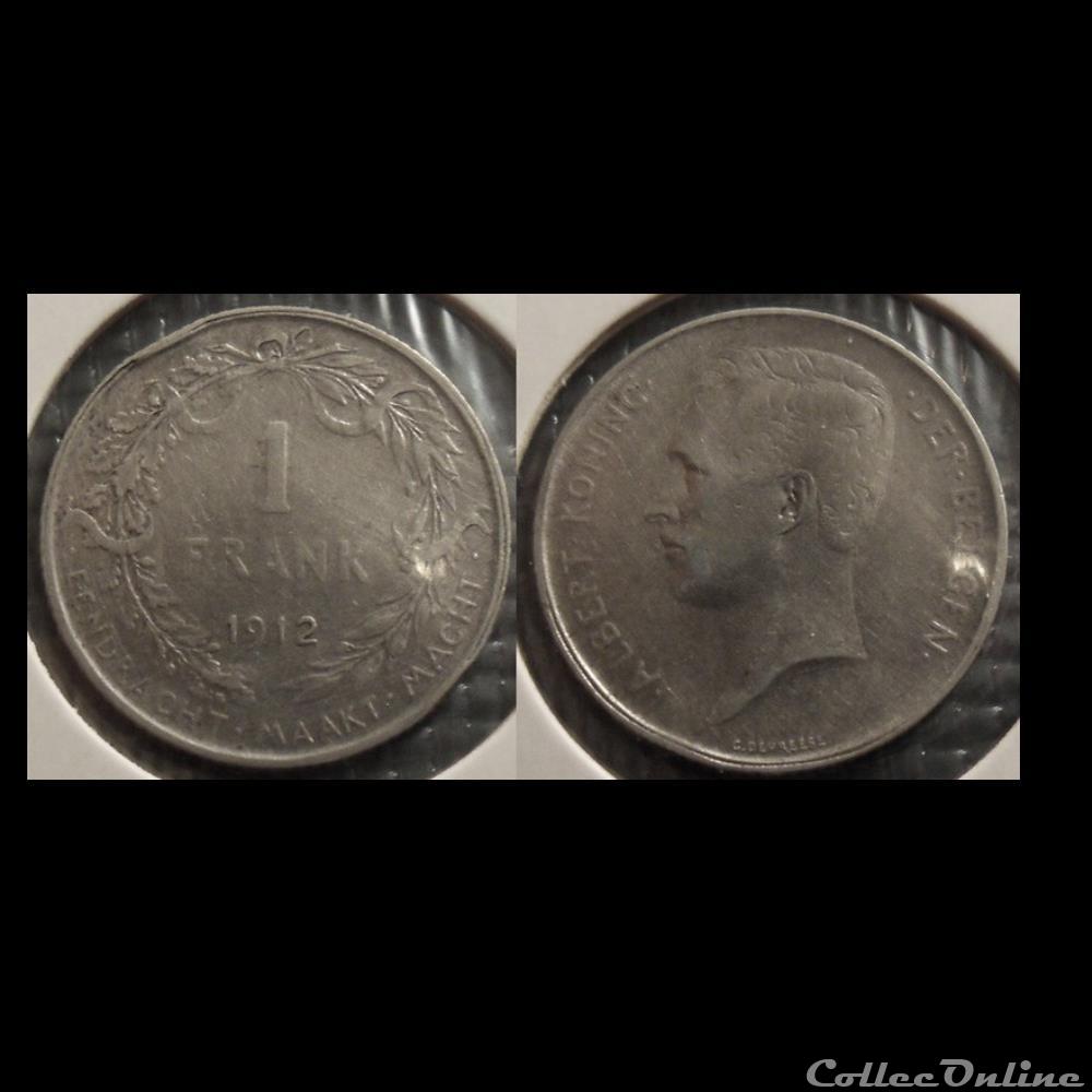 monnaie jeton mereaux romaine belgique 1 franc 1912 der belgen