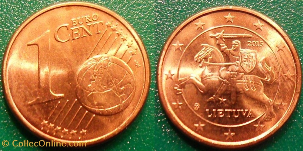 1 Cent euro 2015 monnaies monde lituanie 1 cent euro 2015