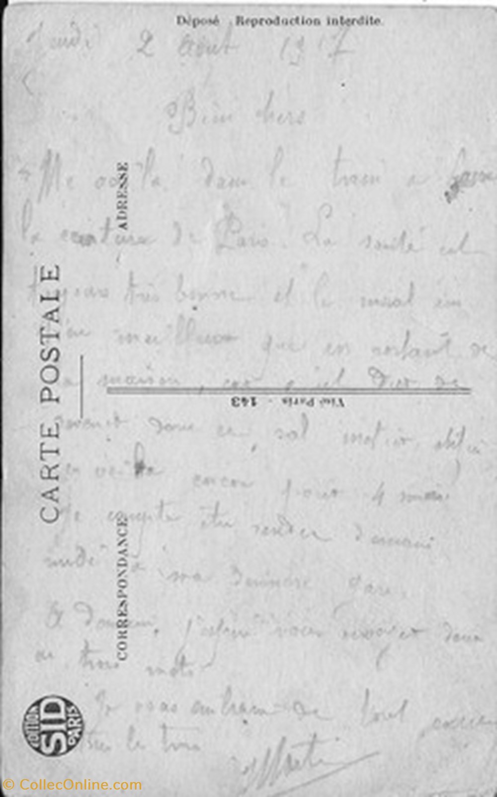 Carte Postale La bonne cuirasse.......contre le cafard 1917 divers carte postale la bonne cuirasse contre le cafard 1917