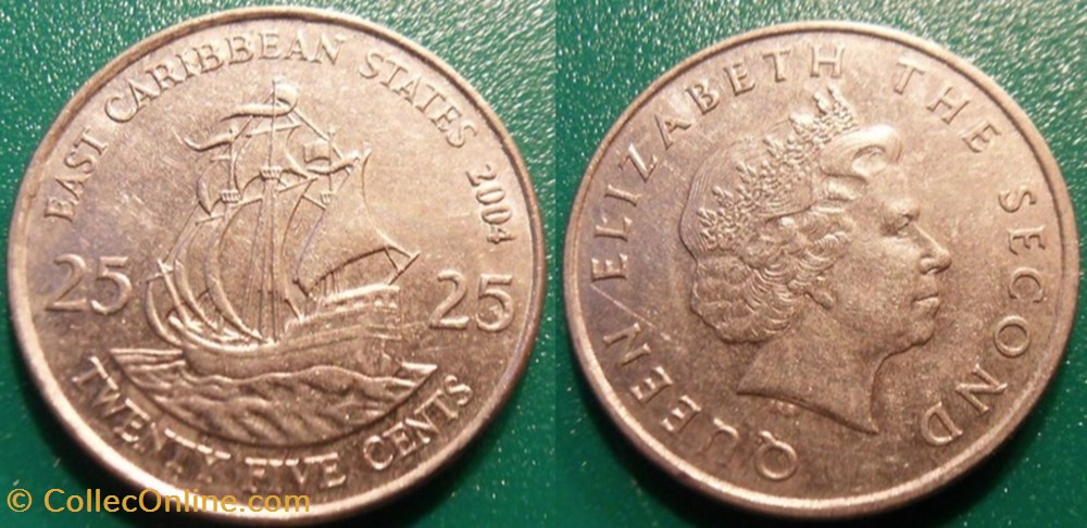 monnaie monde 25 cents 2004