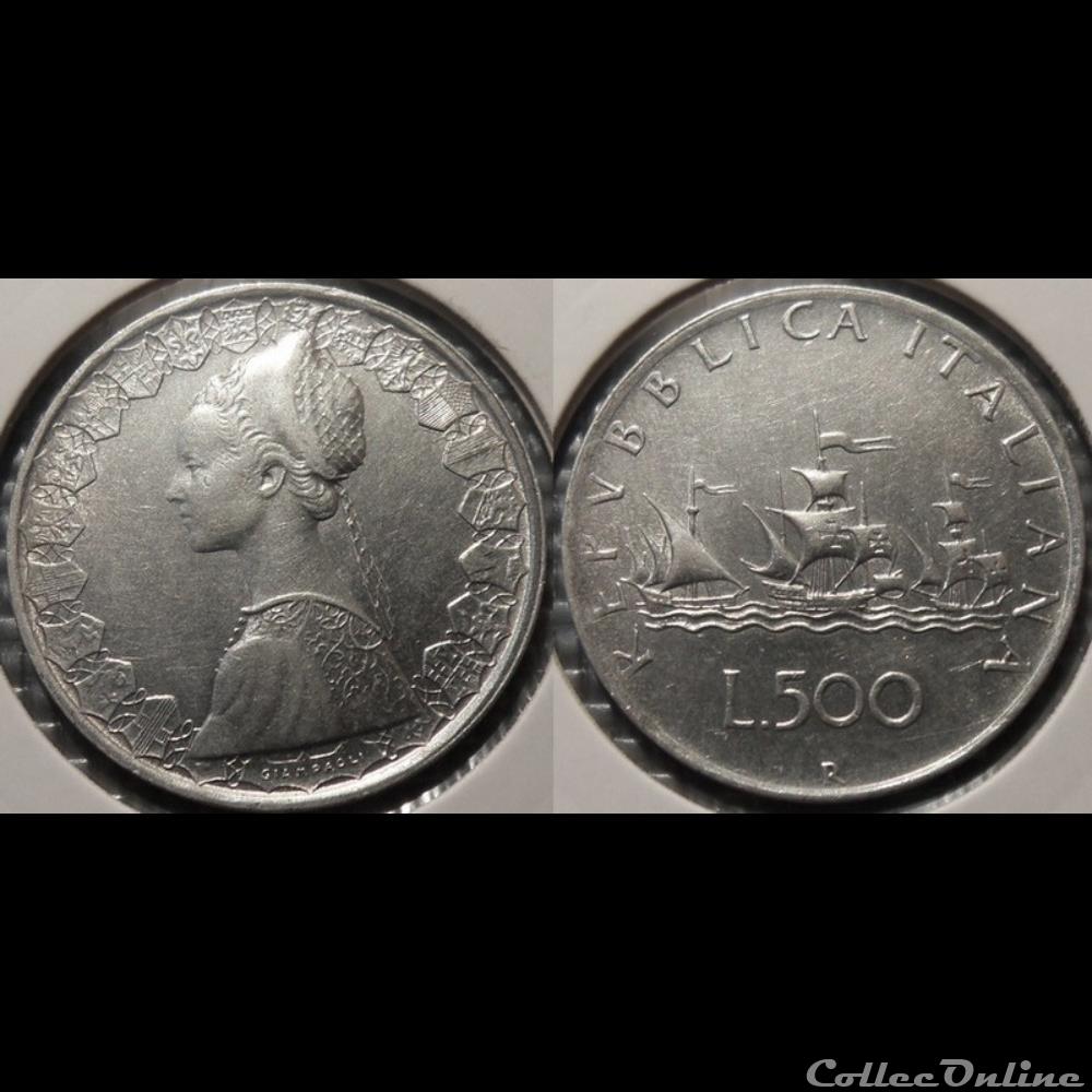 monnaie france moderne italie 500 lires 1960 r