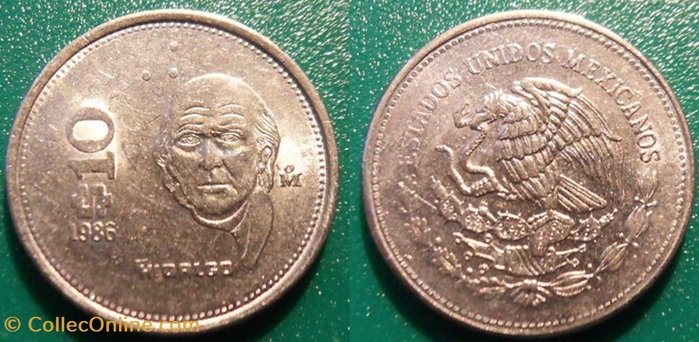 monnaie monde mexique 10 pesos 1986