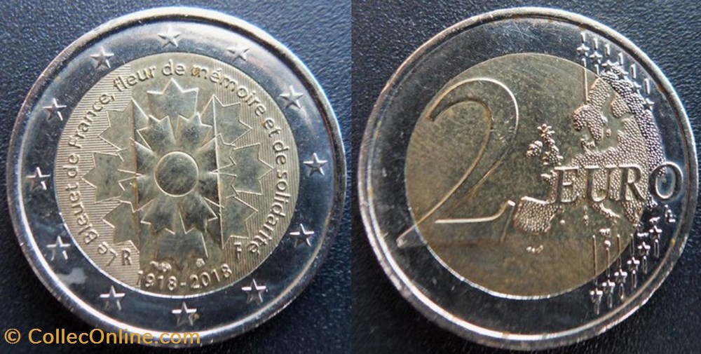 2 Euros 2018 Bleuet de France monnaies monde 2 euros 2018 bleuet de france
