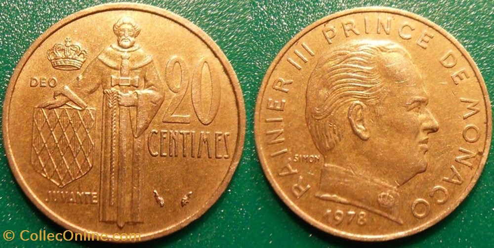 20 Centimes 1978 Rainier III monnaie monde monaco 20 centimes 1978 rainier iii