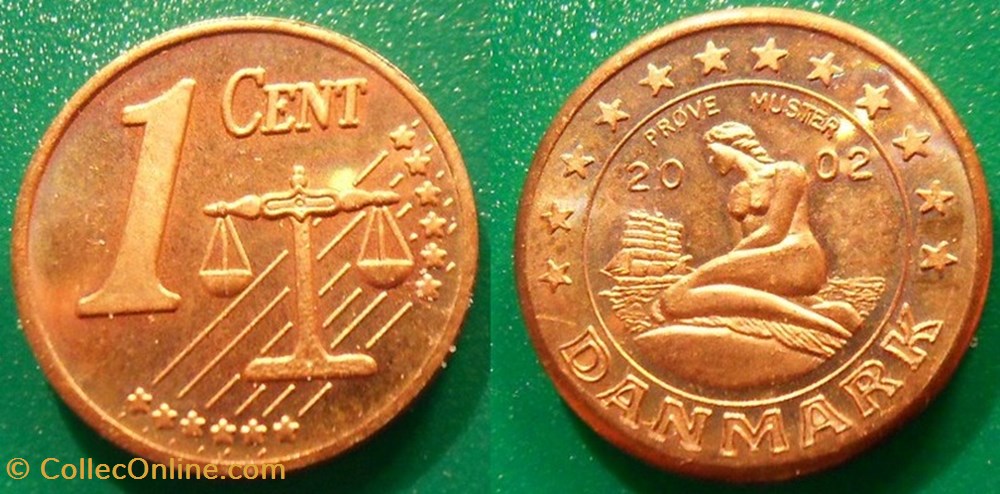 e- J etr Danemark 1Cent fantaisie 2002 monnaies paranumismatique jetons poids e j etr danemark 1cent fantaisie 2002