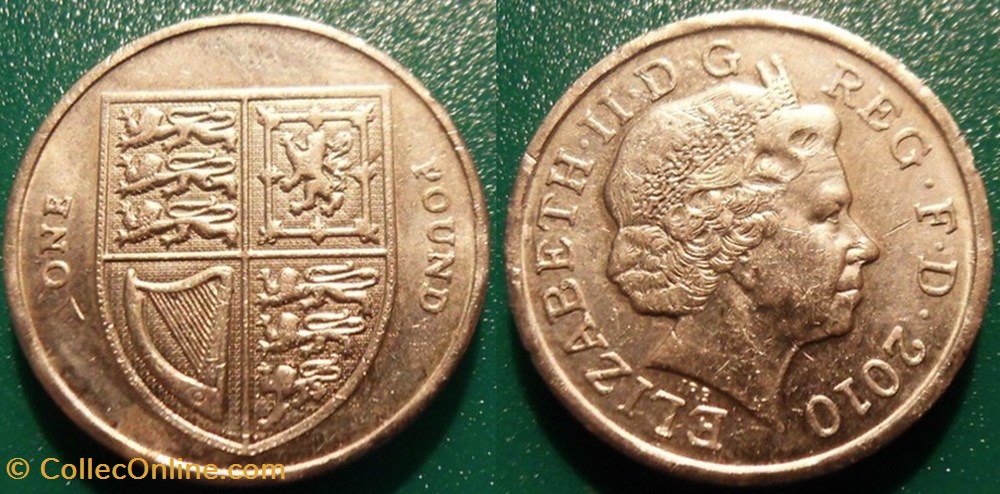 monnaie monde royaume uni 1 pound 2010 blason royal