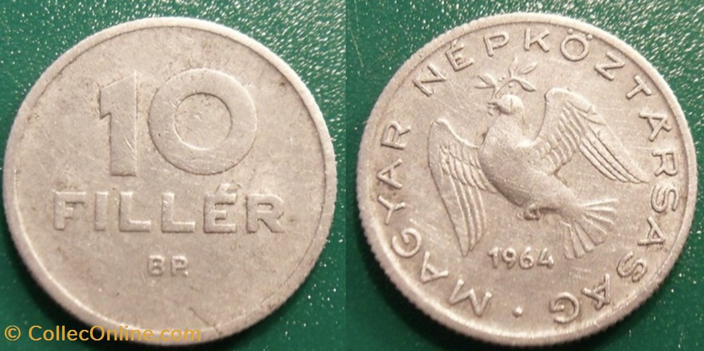 10 Fillér 1964 monnaie monde hongrie 10 filler 1964