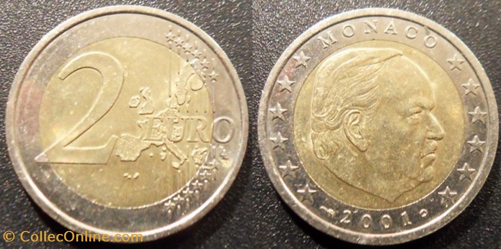 2 euro 2001 monnaies monde monaco 2 euro 2001