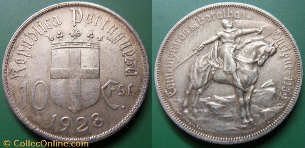 Portugal 10 Escudos 1928 monnaie monde portugal 10 escudos 1928