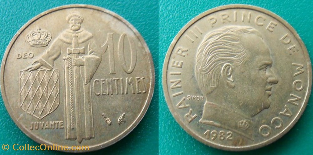 10 Centimes 1982 Rainier III monnaies monde monaco 10 centimes 1982 rainier iii