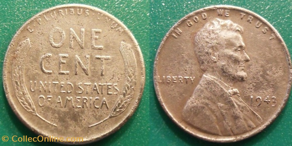 1 Cent 1943 monnaie monde etat uni 1 cent 1943