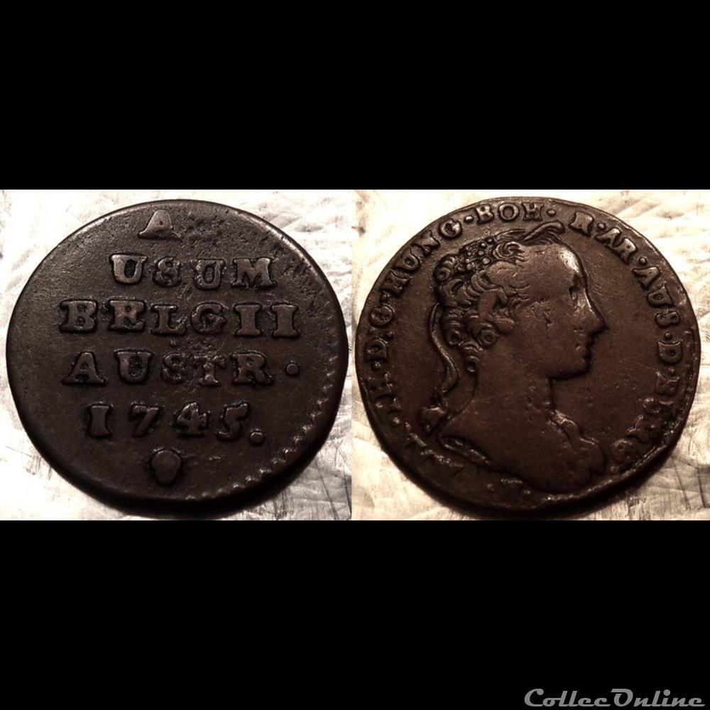 Pays Bas Autrichien 1 Liard 1745 monnaie monde pays bas autrichien 1 liard 1745