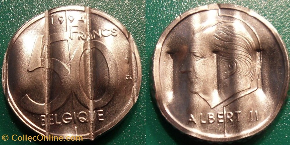 50 Frank 1994 Belgique Destruction monnaie monde 50 frank 1994 belgique destruction