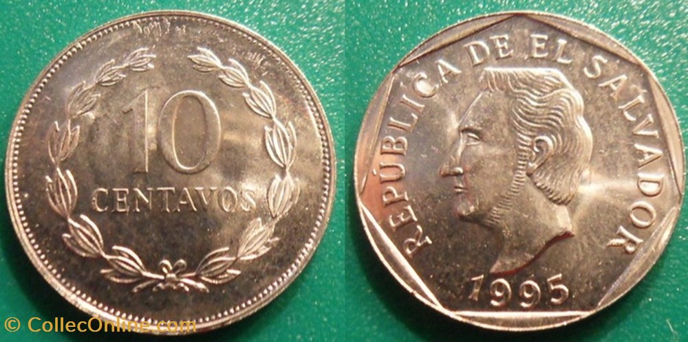 10 Centavos 1995 monnaie monde salvador 10 centavos 1995