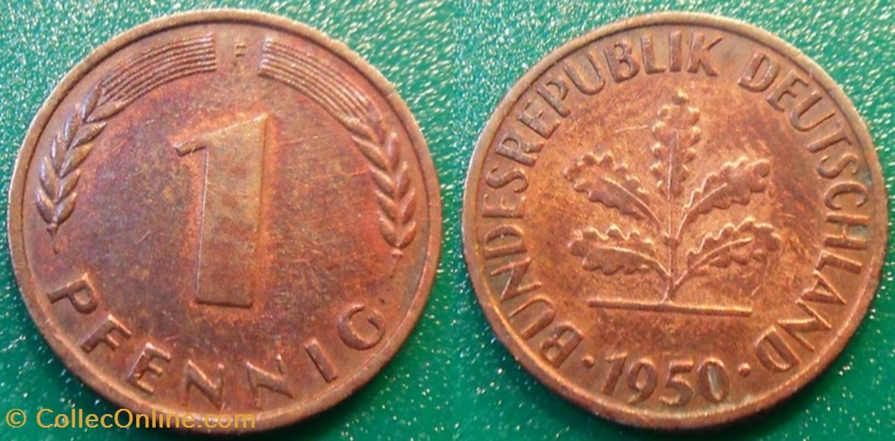 1 Pfennig 1950 monnaie 1 pfennig 1950