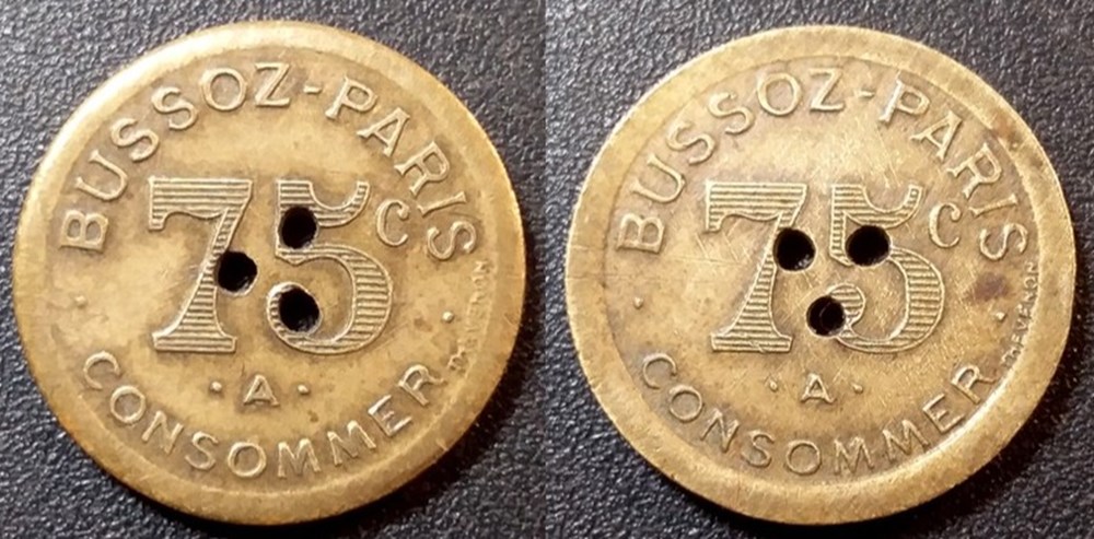 monnaies paranumismatique jetons poids fb bussoz jeton a consommer 75 c paris