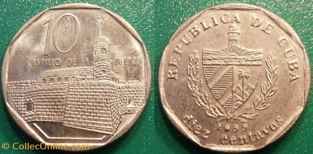10 Centavos 1999 monnaie monde cuba 10 centavos 1999