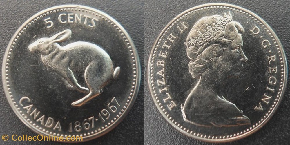 5 Cents 1967 Centenaire de la Confédération monnaies monde canada 5 cents 1967 centenaire de la confederation