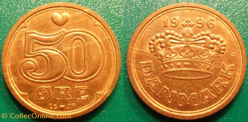 50 Ore 1996 monnaie monde danemark 50 ore 1996