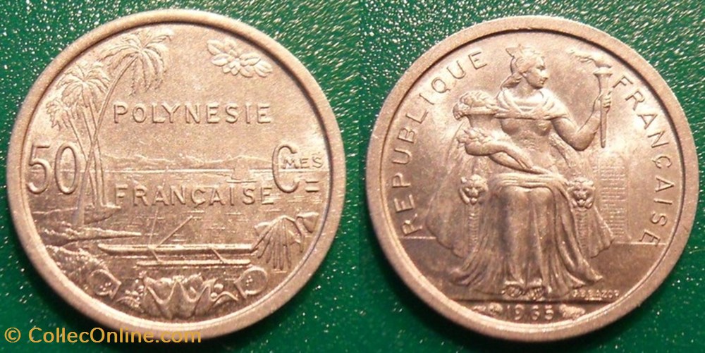Polynésie Française 50 Centimes 1965 monnaies france colonies polynesie francaise 50 centimes 1965
