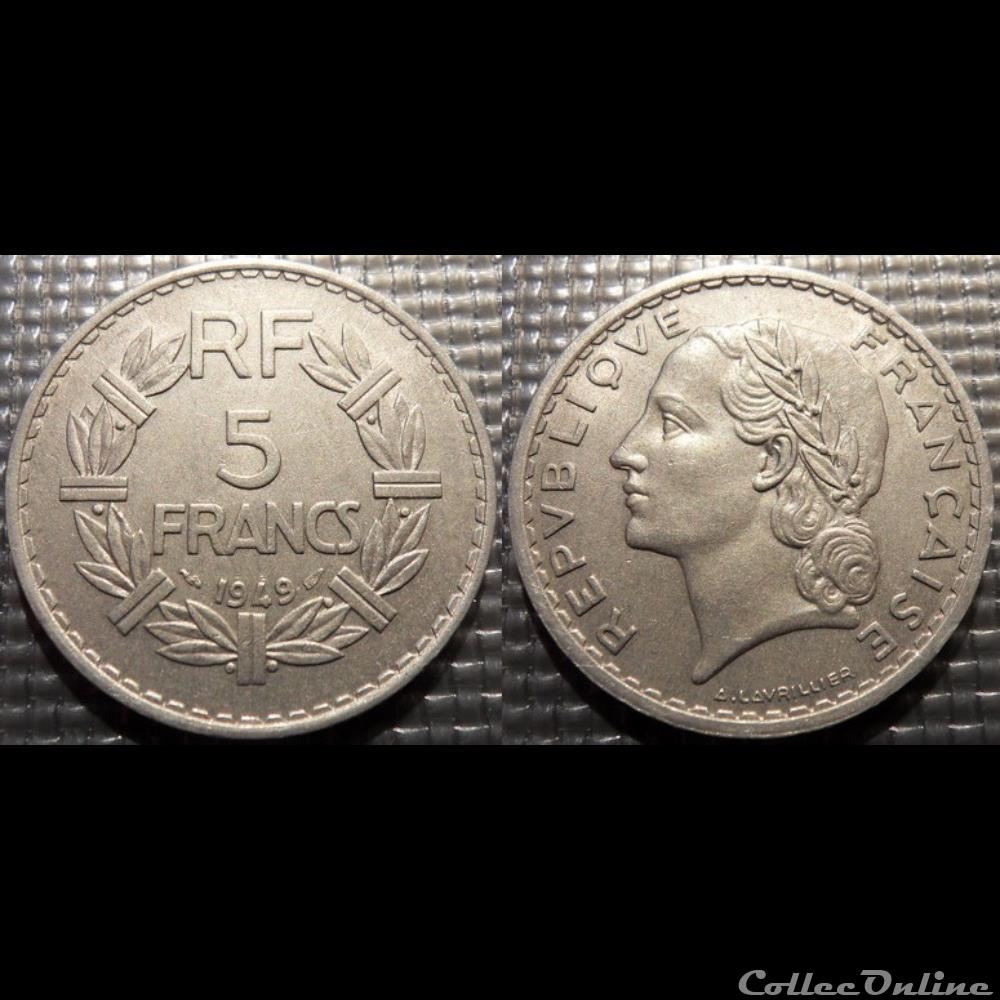 Ke 5 francs Lavrillier 1949 31mm 3.5g monnaie france moderne ke 5 francs lavrillier 1949 31mm 3 5g